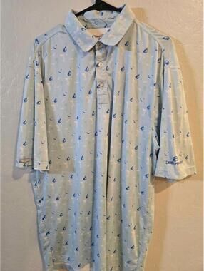 Straight Down Golf Polo Men's Size XL